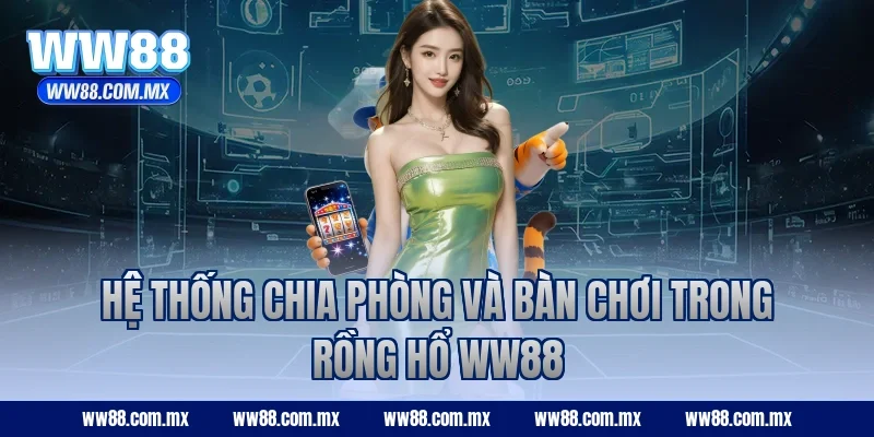 Hệ thống chia phòng và bàn chơi trong Rồng Hổ WW88