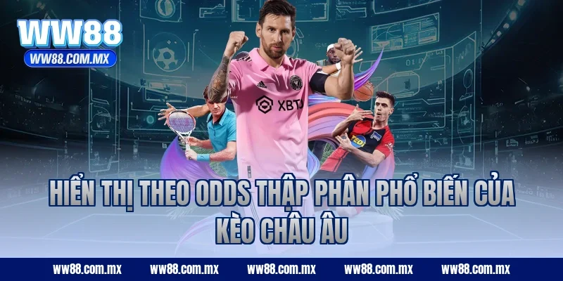 Hiển thị theo odds thập phân phổ biến của kèo châu Âu
